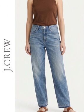 J. Crew Women's Cotton ‘84 Light Blue Straight Relaxed Fit Jeans - 27